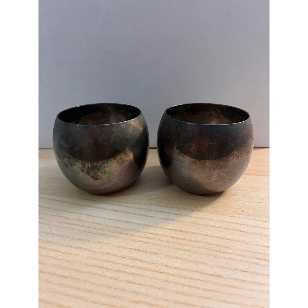Vintage Pair of Poole Silver Co. Silver-Plated Cups – EPCA – Matching Set
